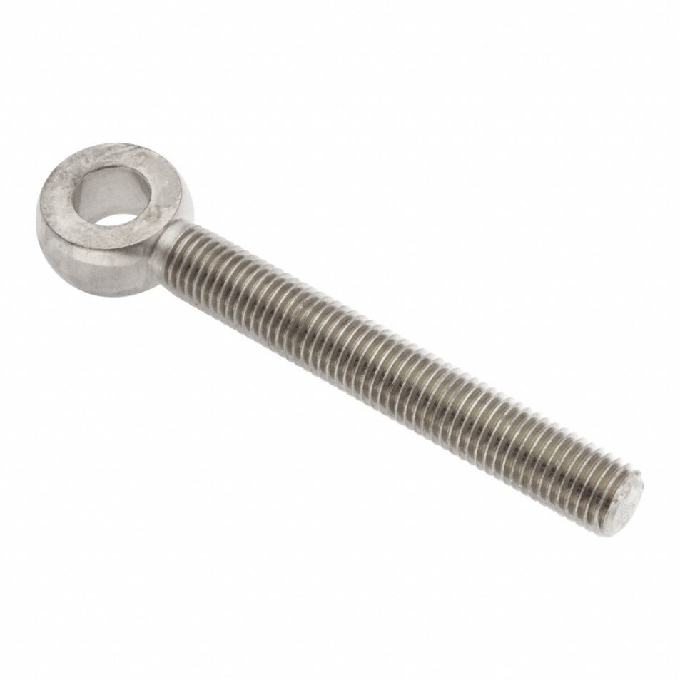 Fixed Rod End: Stainless Steel, Plain, 6 in Hole Center-to-End Lg, Right Hand, 7/8 in Eye Thick