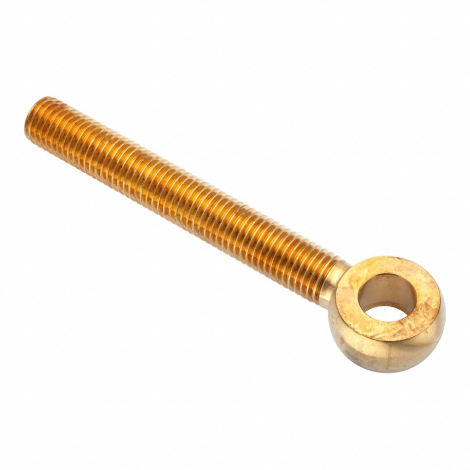 Fixed Rod End: Brass, Plain, 6 in Hole Center-to-End Lg, Right Hand, 3/4"-10 Thread Size
