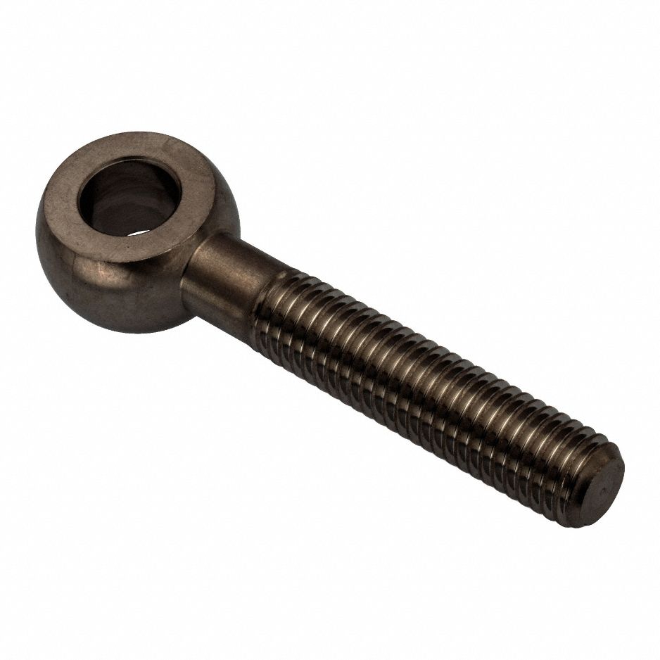 Fixed Rod End: Steel, Black Oxide, 70 mm Hole Center-to-End Lg, Right Hand, 14 mm Eye Thick