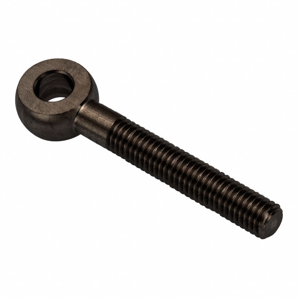 Fixed Rod End: Steel, Black Oxide, 2 in Hole Center-to-End Lg, Right Hand, #10-32 Thread Size