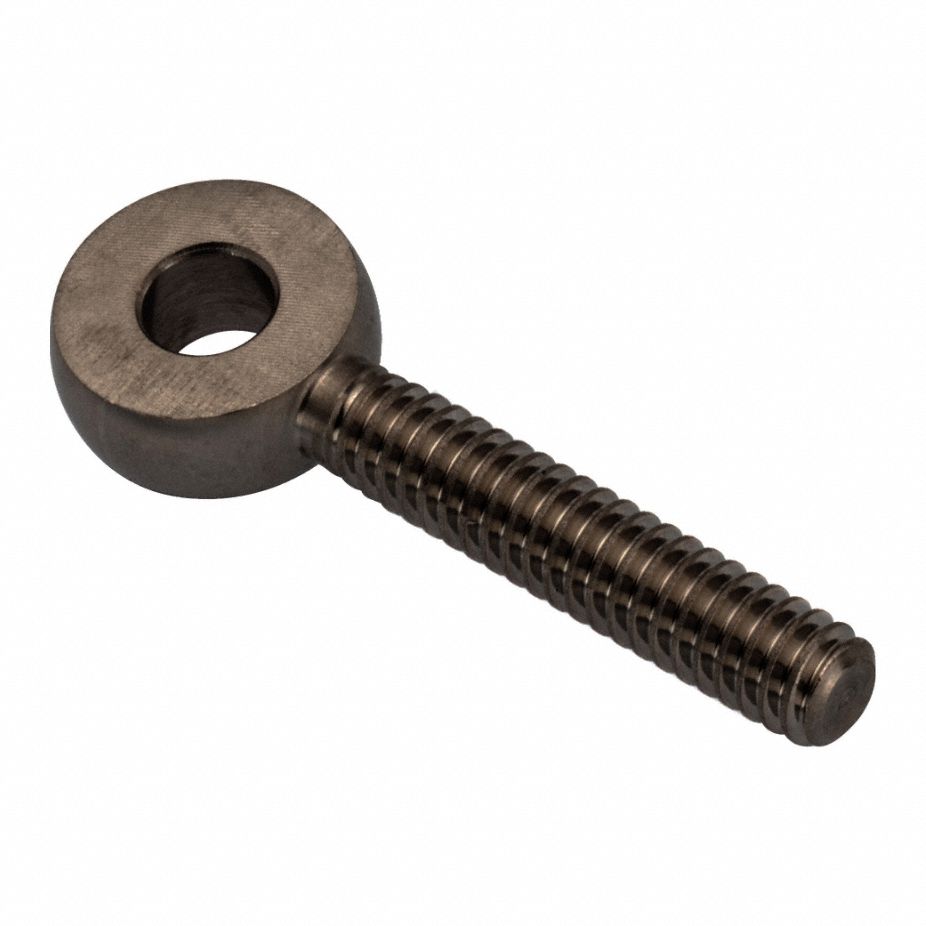 Fixed Rod End: Stainless Steel, Black Oxide, 1 1/2 in Hole Center-to-End Lg, Right Hand