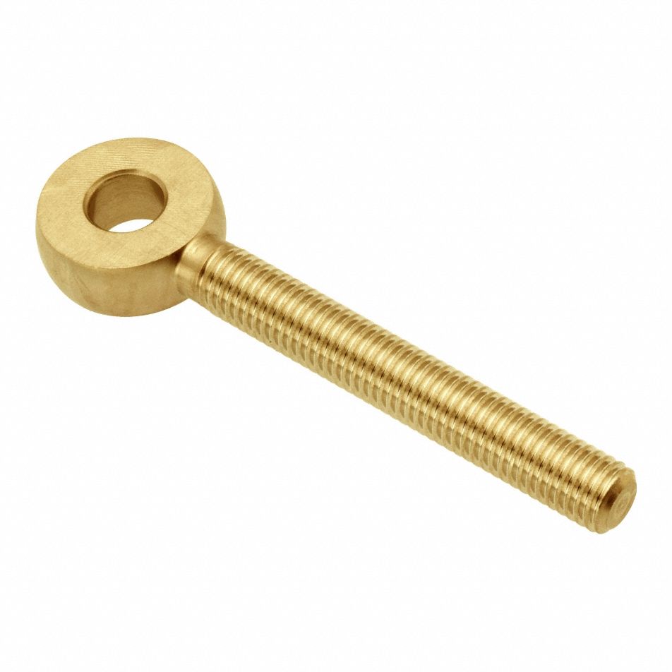 Fixed Rod End: Brass, Plain, 2 in Hole Center-to-End Lg, Right Hand, 5/16"-18 Thread Size