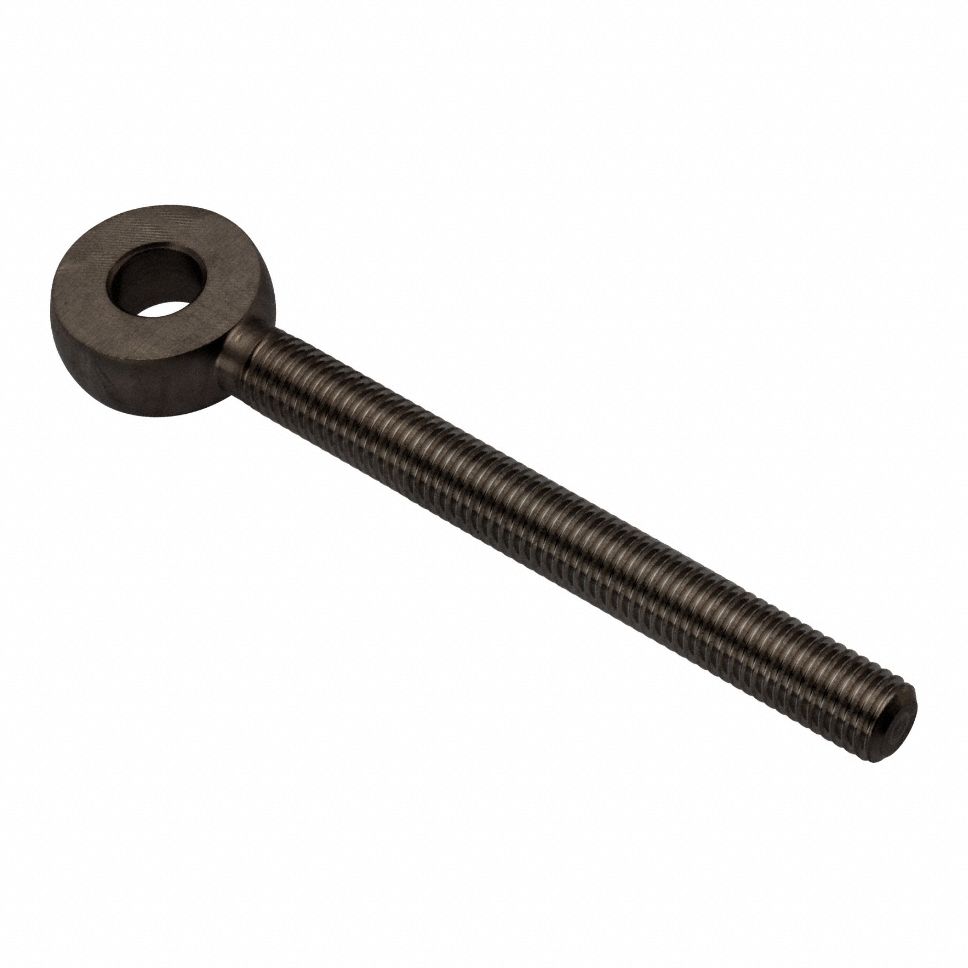 Fixed Rod End: Steel, Black Oxide, 3 in Hole Center-to-End Lg, Right Hand, 5/16"-18 Thread Size