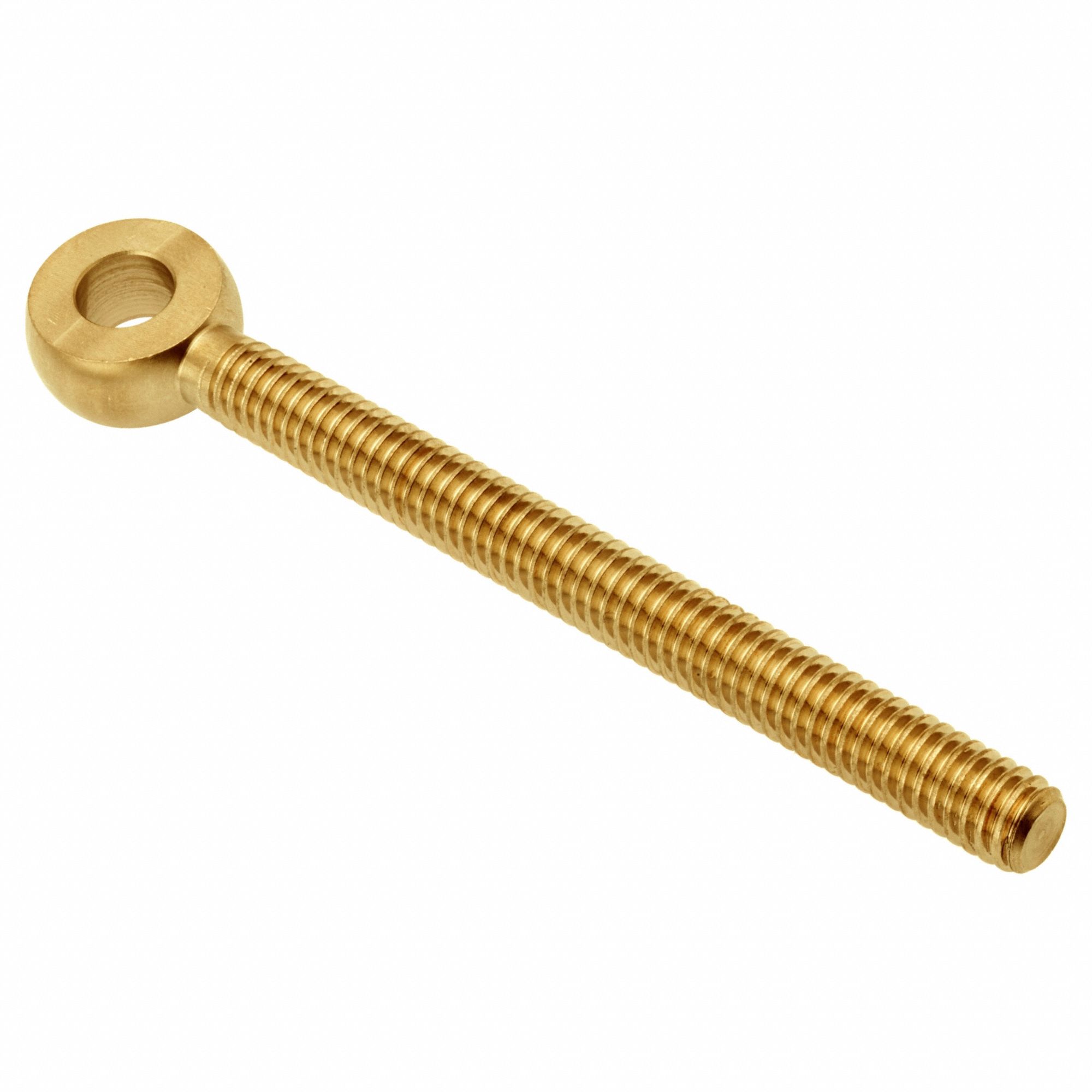 Fixed Rod End: Brass, Plain, 3 1/2 in Hole Center-to-End Lg, Right Hand, 5/16"-18 Thread Size