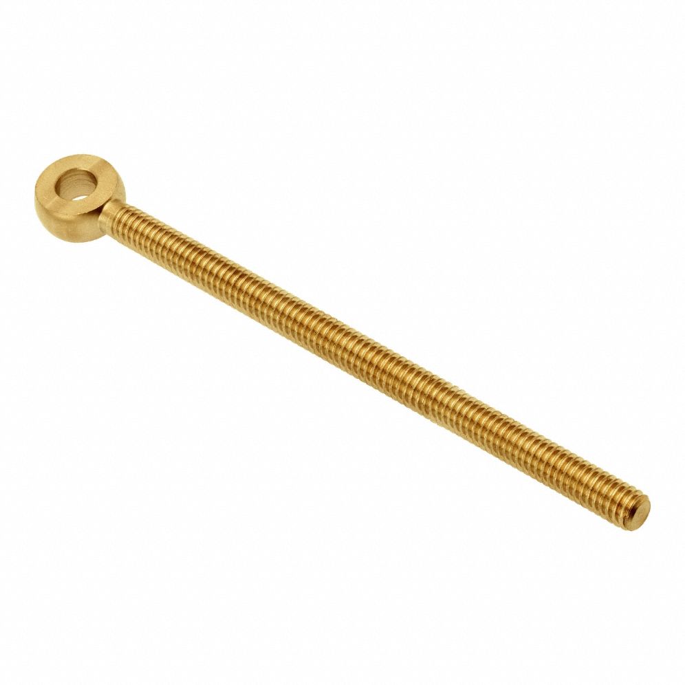 Fixed Rod End: Brass, Plain, 6 in Hole Center-to-End Lg, Right Hand, 5/16"-18 Thread Size