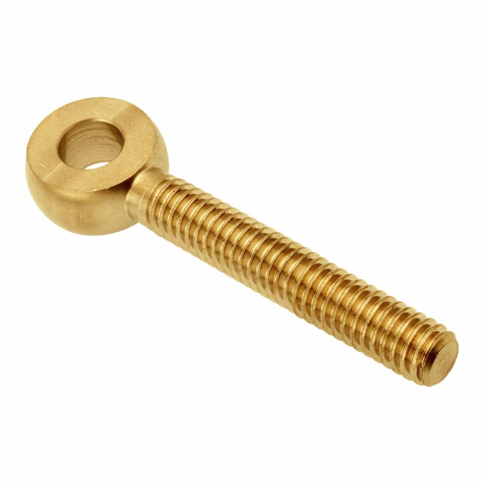 Fixed Rod End: Brass, Plain, 2 in Hole Center-to-End Lg, Right Hand, 5/16"-24 Thread Size