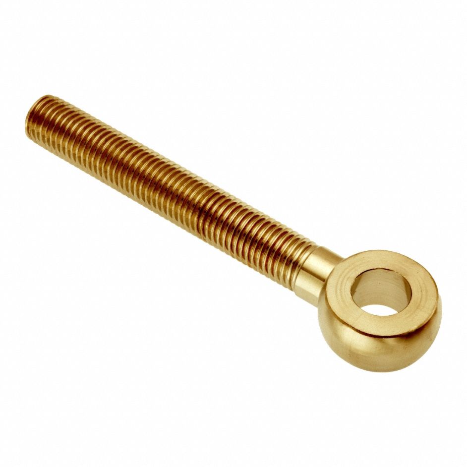Fixed Rod End: Brass, Plain, 110 mm Hole Center-to-End Lg, Right Hand, M10-1.50 Thread Size