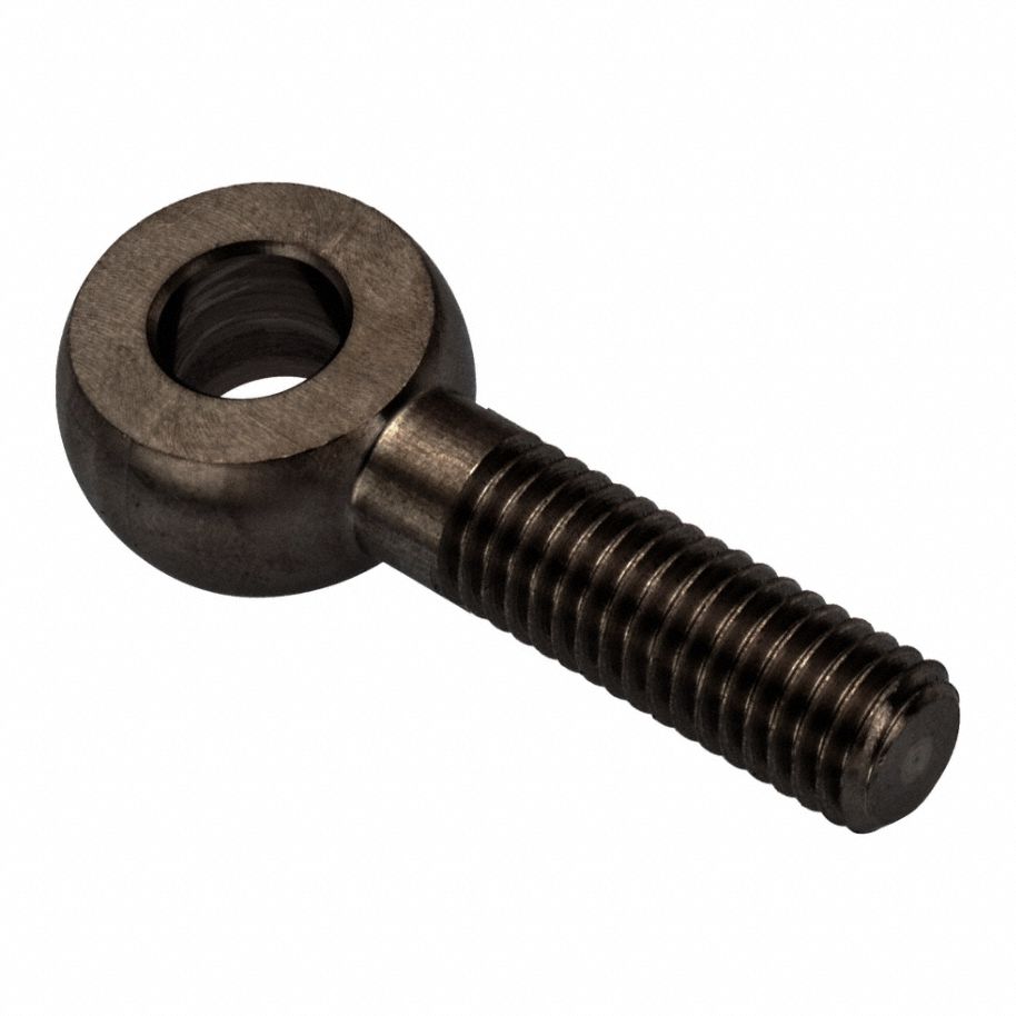 Fixed Rod End: Steel, Black Oxide, 45 mm Hole Center-to-End Lg, Left Hand, M10-1.50 Thread Size