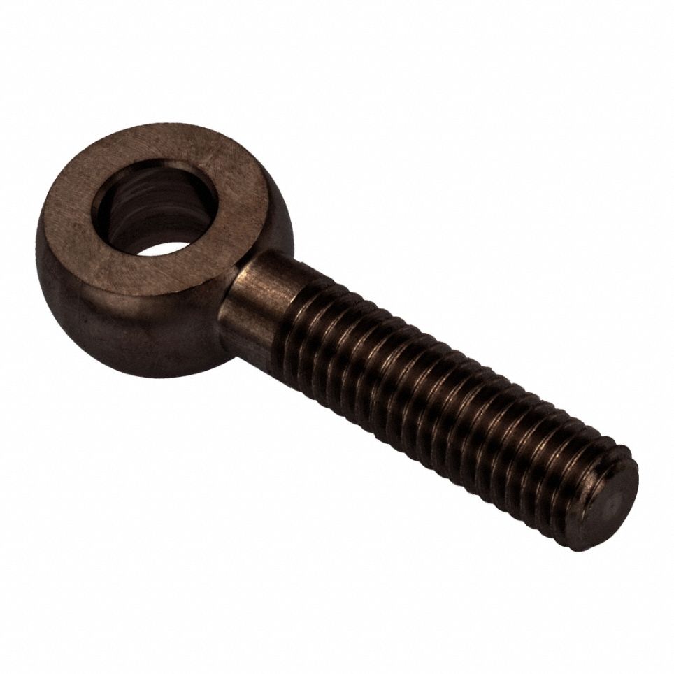 Fixed Rod End: Steel, Black Oxide, 60 mm Hole Center-to-End Lg, Right Hand, 12 mm Eye Thick