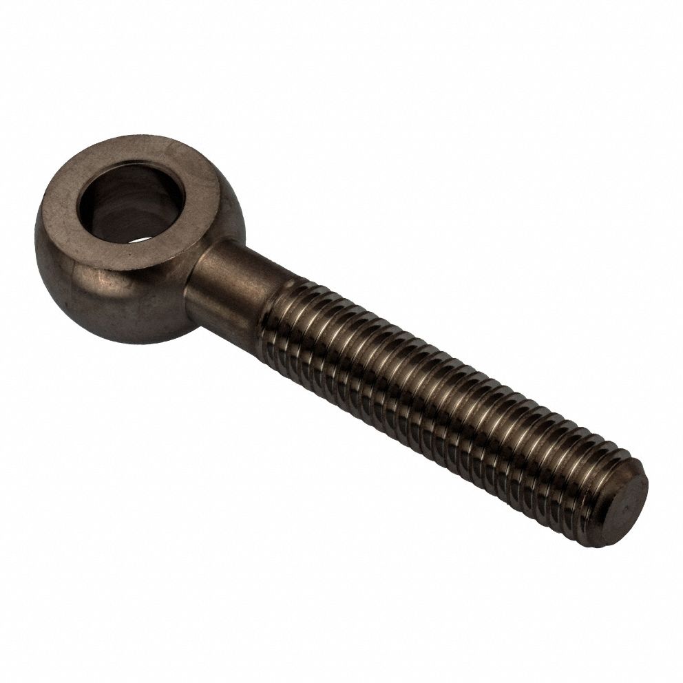 Fixed Rod End: Steel, Black Oxide, 70 mm Hole Center-to-End Lg, Left Hand, M10-1.50 Thread Size