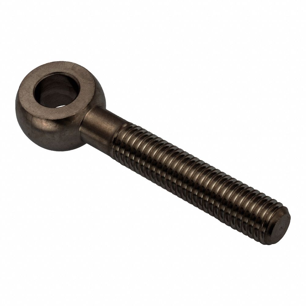 Fixed Rod End: Steel, Black Oxide, 75 mm Hole Center-to-End Lg, Left Hand, M10-1.50 Thread Size