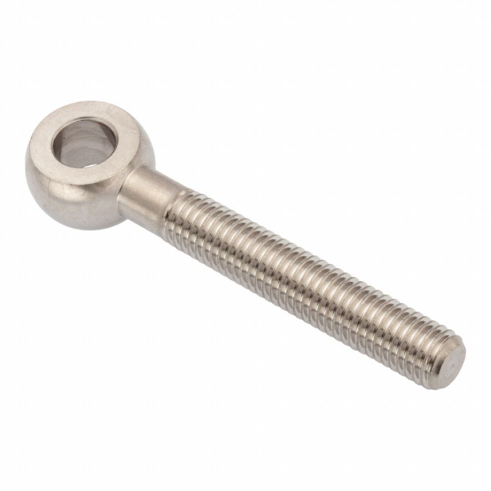 Fixed Rod End: Stainless Steel, Plain, 100 mm Hole Center-to-End Lg, Right Hand