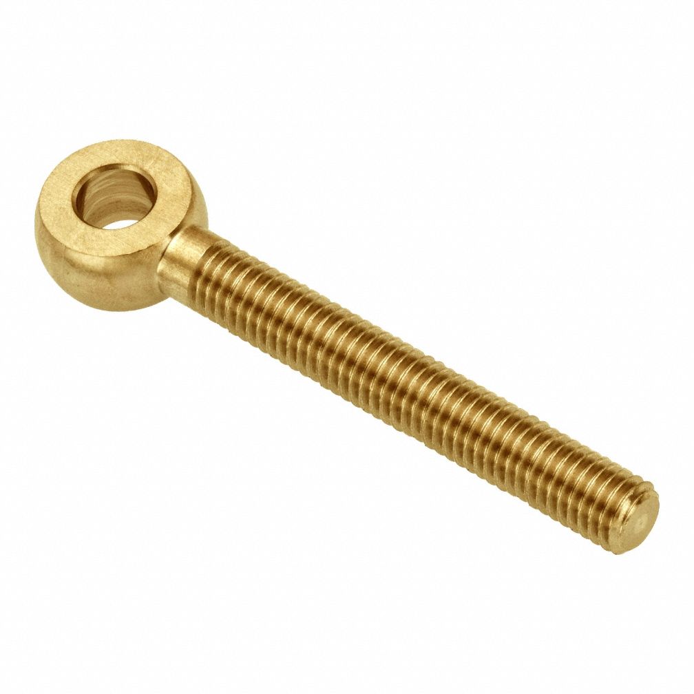 Fixed Rod End: Brass, Plain, 120 mm Hole Center-to-End Lg, Right Hand, M12-1.75 Thread Size