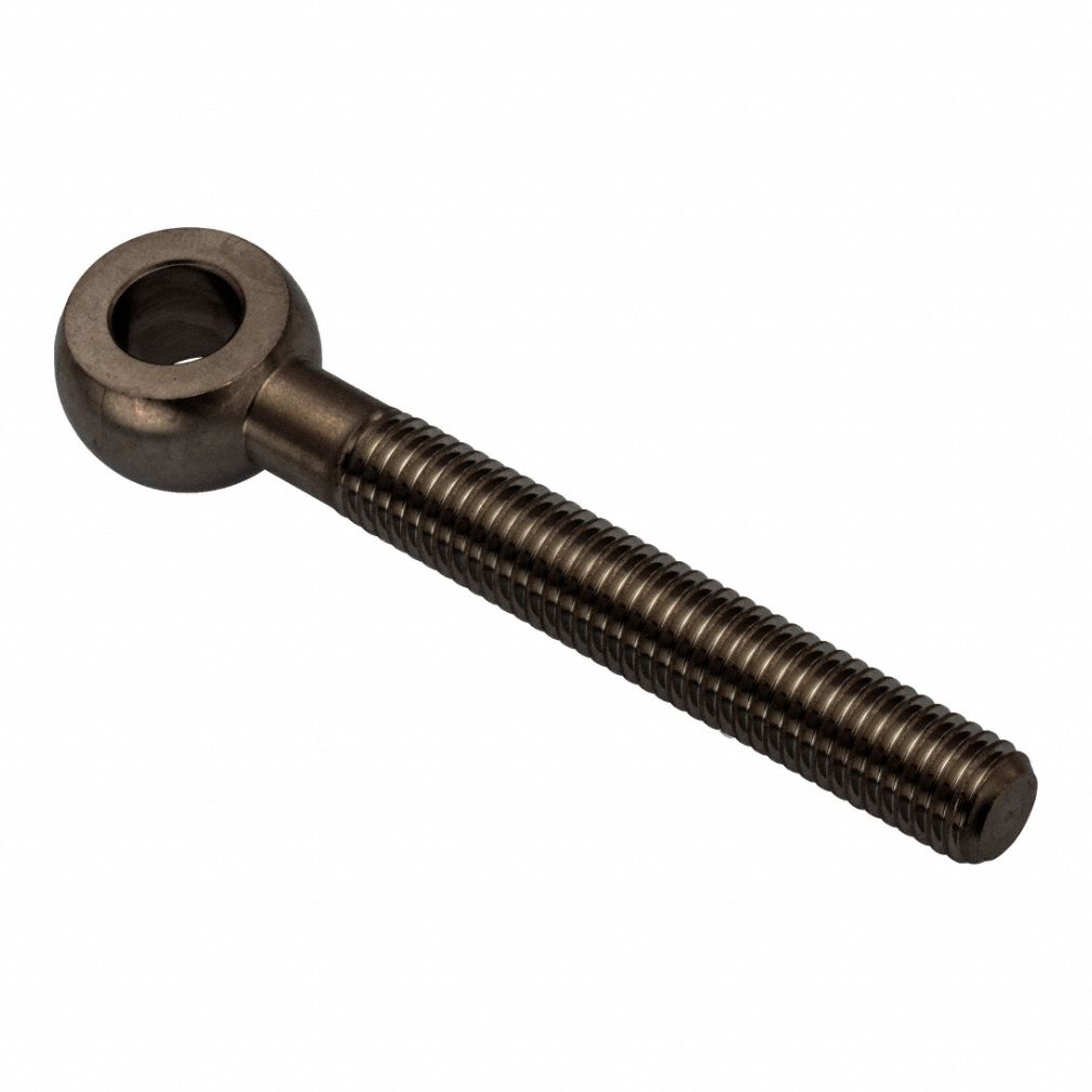 Fixed Rod End: Steel, Black Oxide, 90 mm Hole Center-to-End Lg, Right Hand, 14 mm Eye Thick