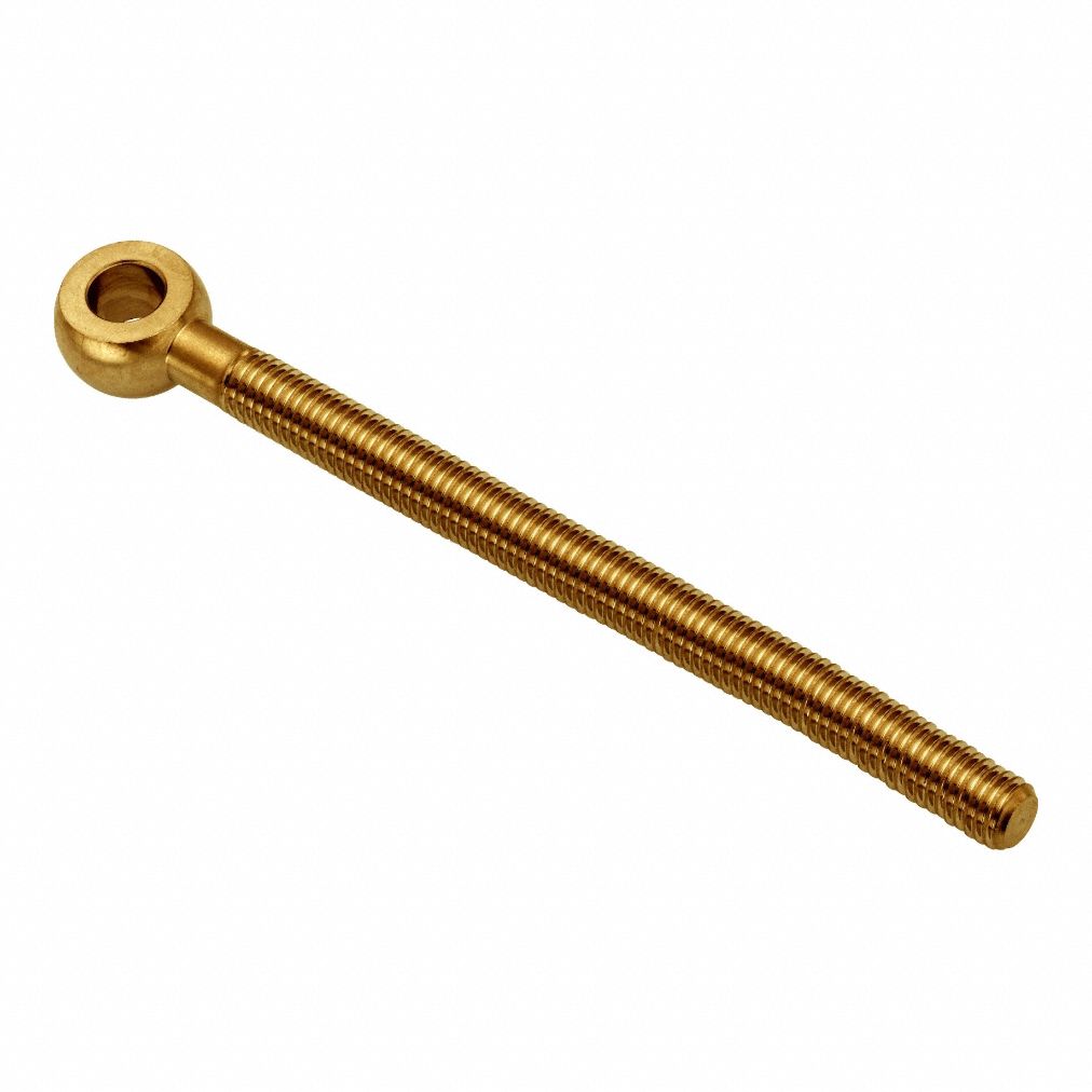 Fixed Rod End: Brass, Plain, 160 mm Hole Center-to-End Lg, Right Hand, M16-2.00 Thread Size