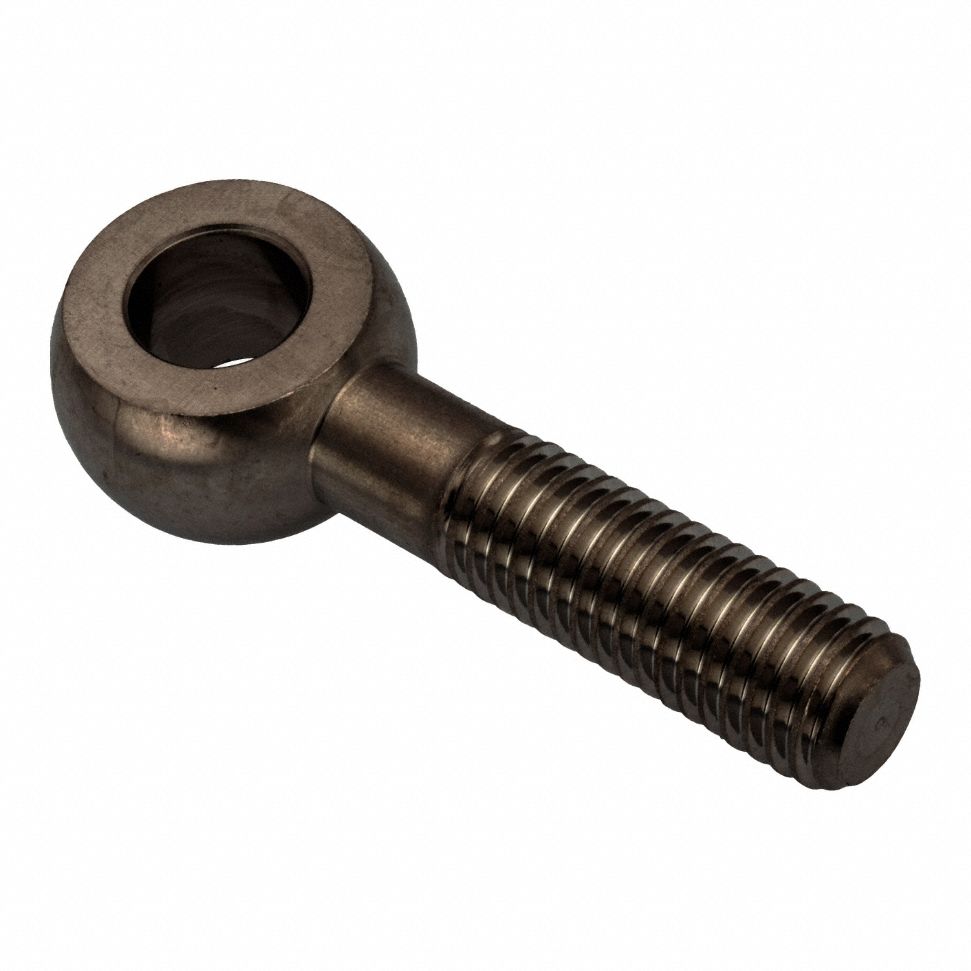 Fixed Rod End: Steel, Black Oxide, 70 mm Hole Center-to-End Lg, Right Hand, 22 mm Eye Thick