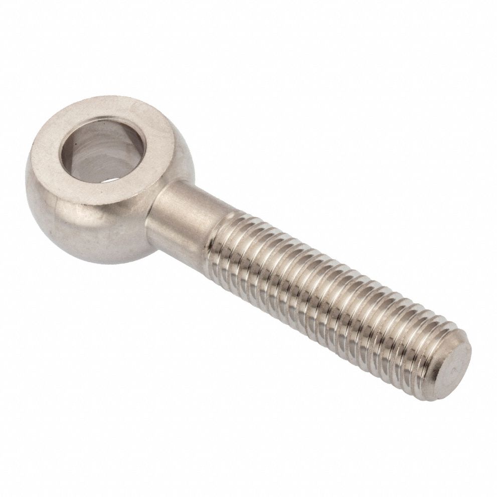 Fixed Rod End: Stainless Steel, Plain, 100 mm Hole Center-to-End Lg, Right Hand