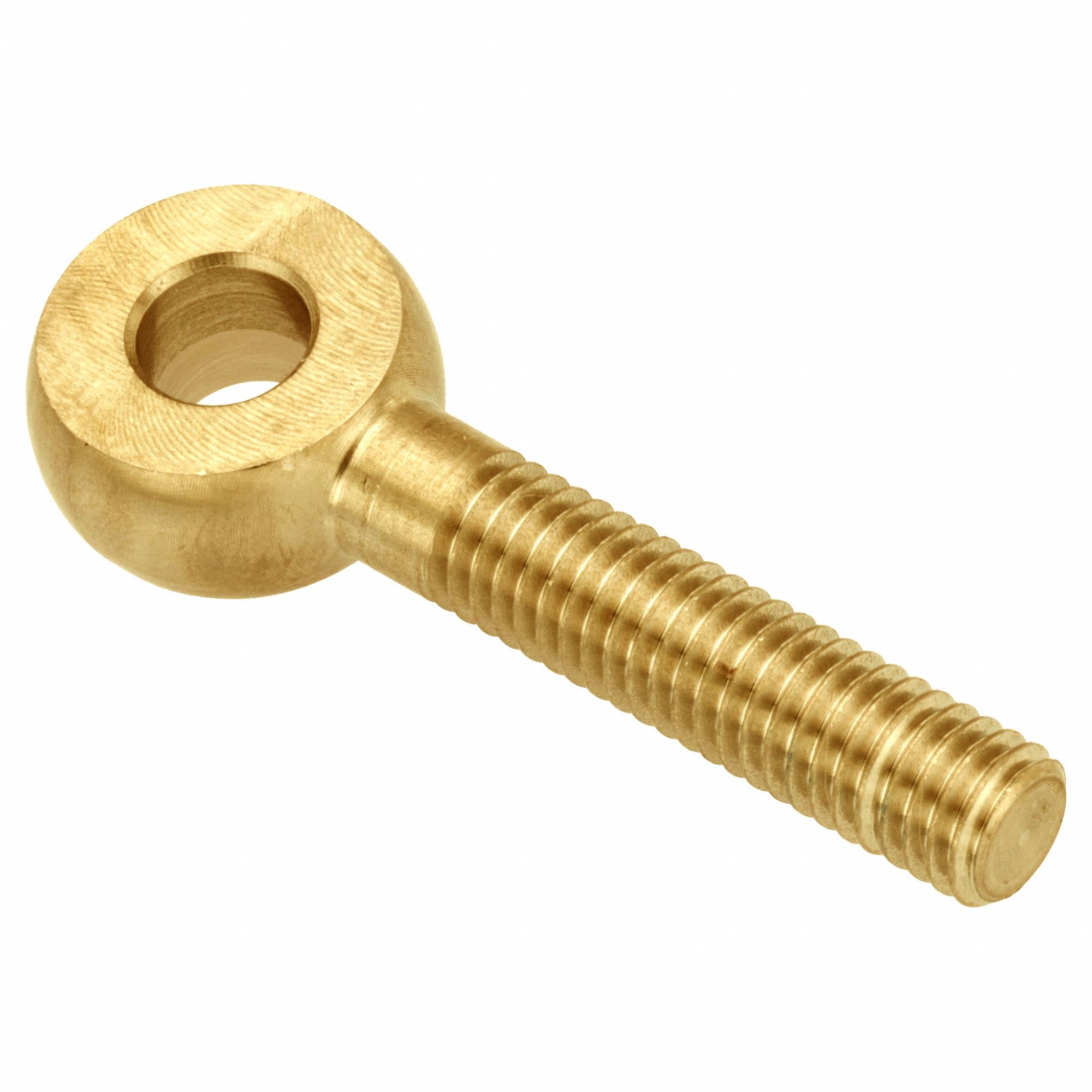 Fixed Rod End: Brass, Plain, 35 mm Hole Center-to-End Lg, Right Hand, M5-0.8 Thread Size
