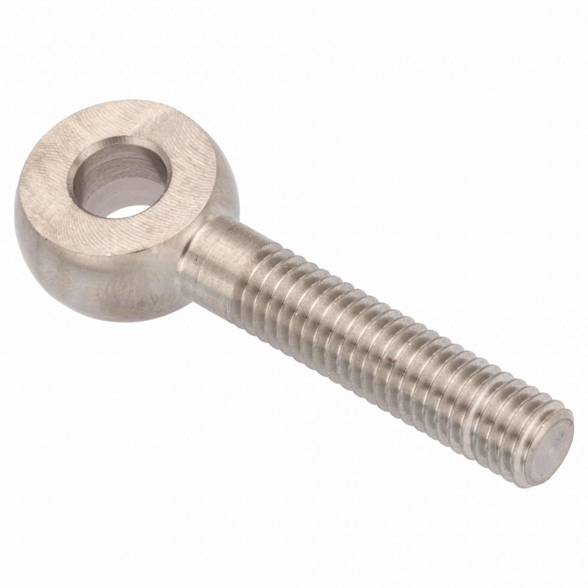 Fixed Rod End: Stainless Steel, Plain, 35 mm Hole Center-to-End Lg, Left Hand, 6 mm Eye Thick