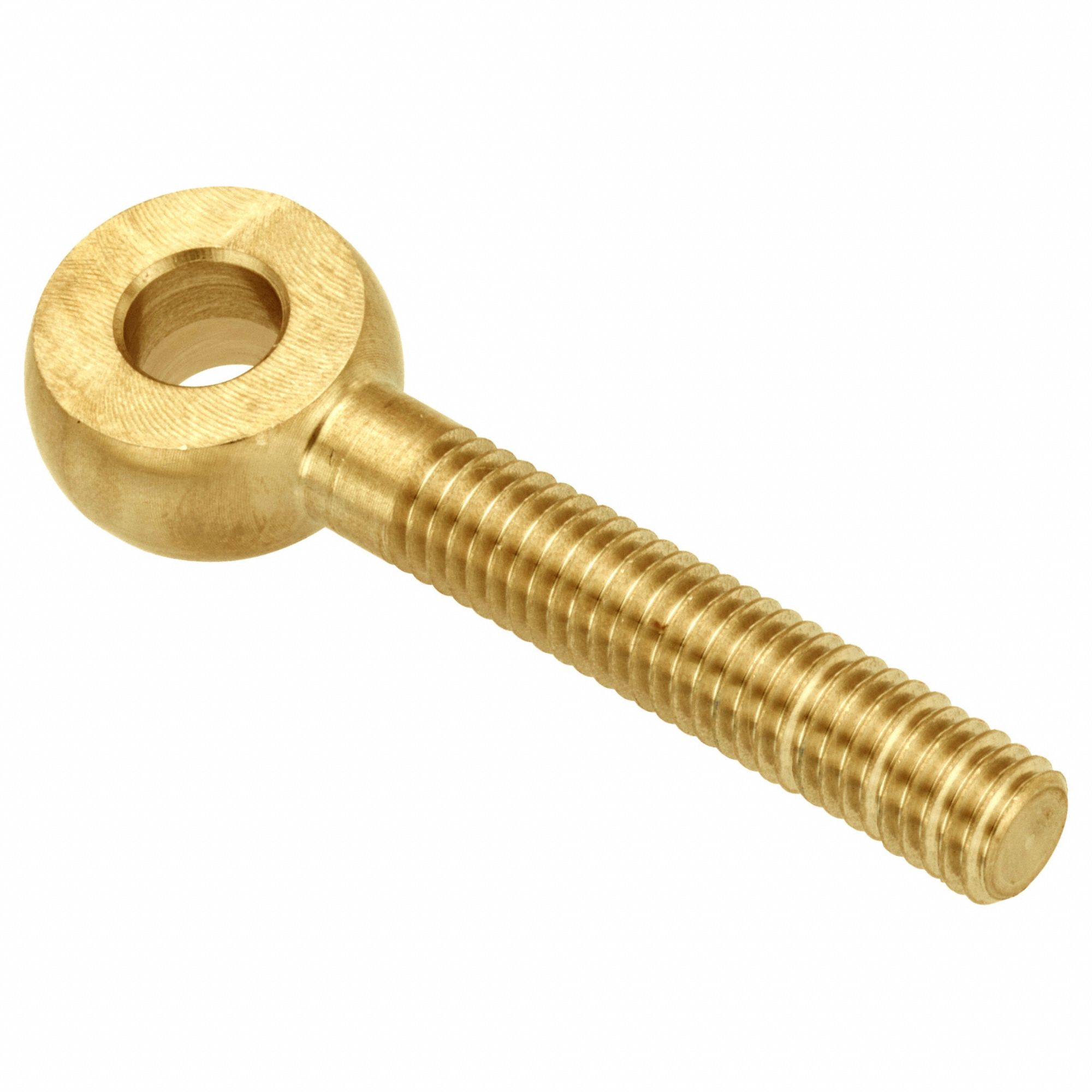 Fixed Rod End: Brass, Plain, 50 mm Hole Center-to-End Lg, Right Hand, M5-0.8 Thread Size