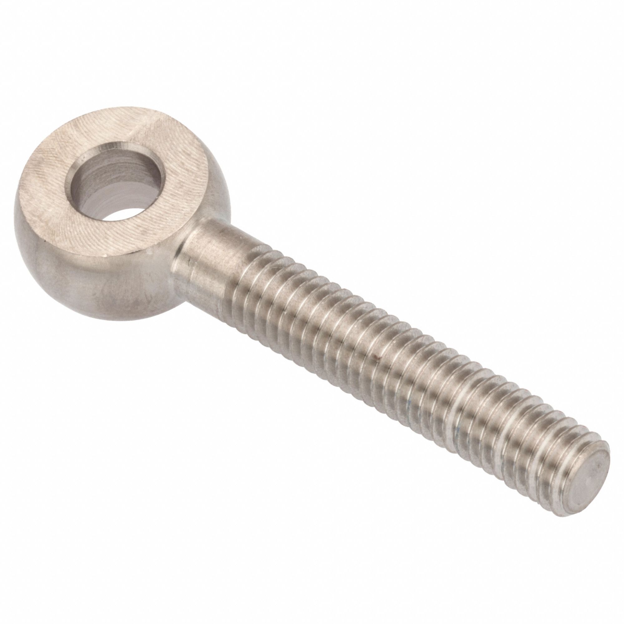 Fixed Rod End: Stainless Steel, Plain, 50 mm Hole Center-to-End Lg, Left Hand, 6 mm Eye Thick