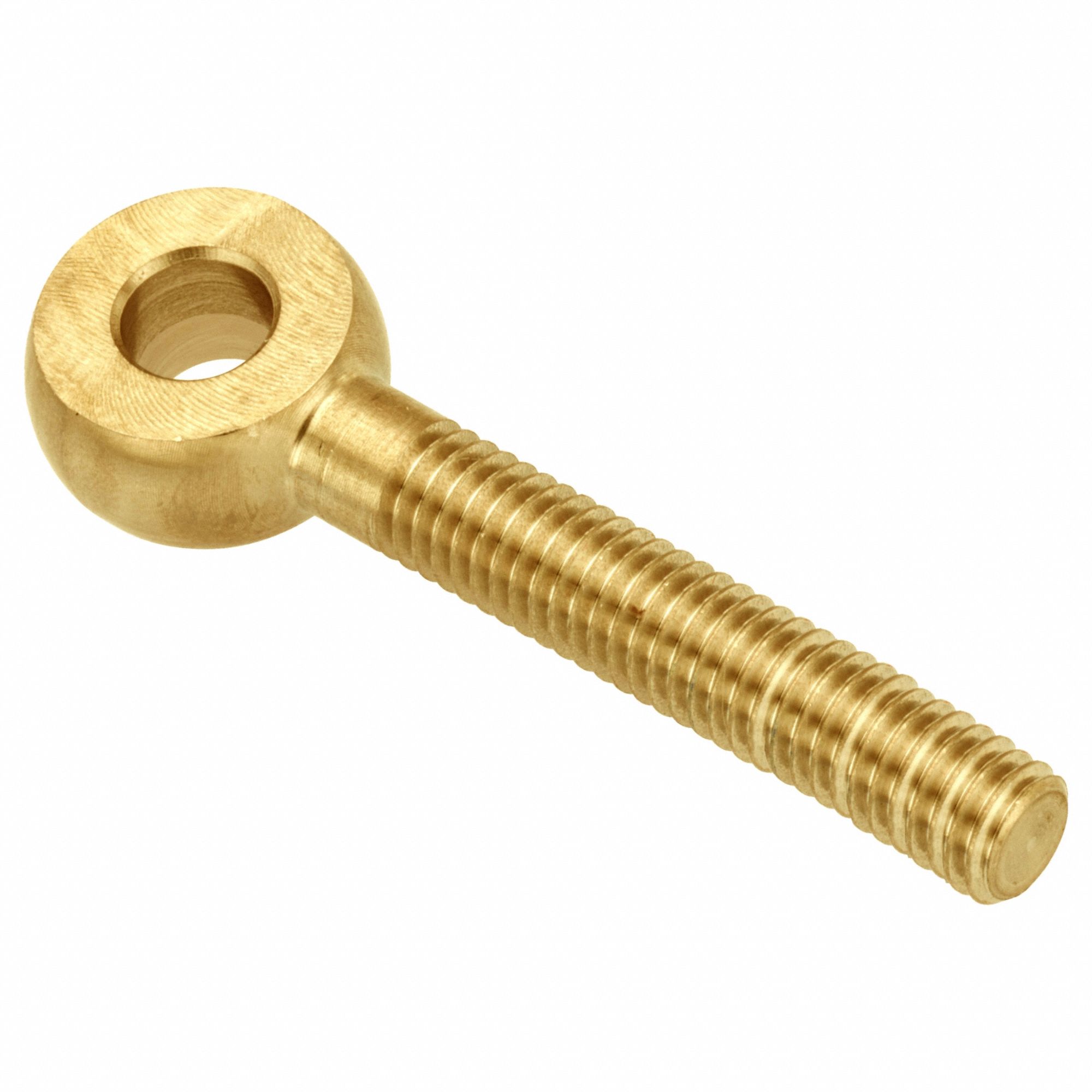 Fixed Rod End: Brass, Plain, 60 mm Hole Center-to-End Lg, Right Hand, M5-0.8 Thread Size