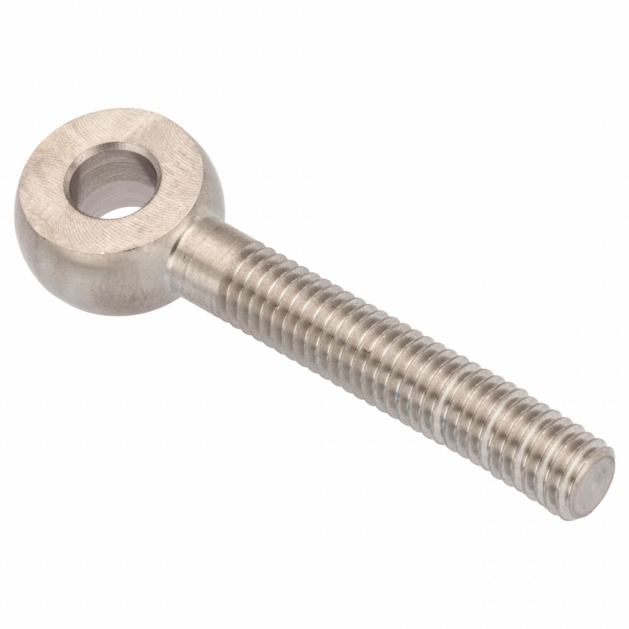 Fixed Rod End: Stainless Steel, Plain, 60 mm Hole Center-to-End Lg, Left Hand, 6 mm Eye Thick