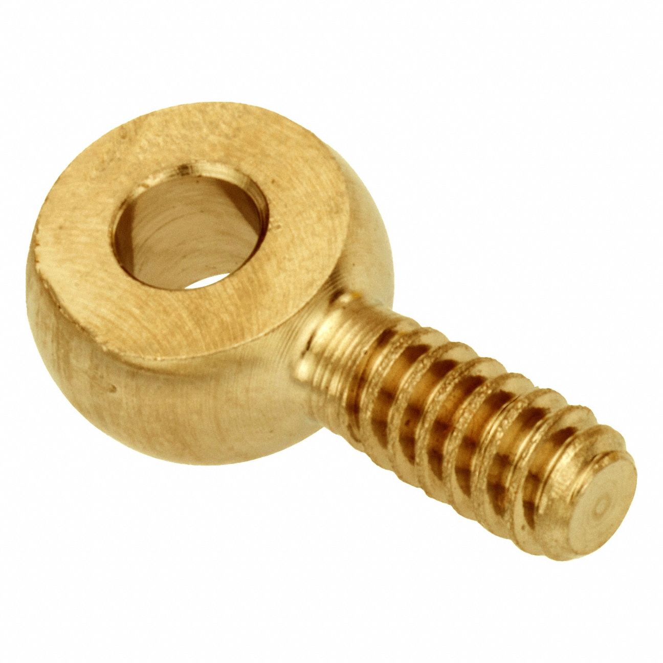 Fixed Rod End: Brass, Plain, 30 mm Hole Center-to-End Lg, Right Hand, M6-1.00 Thread Size