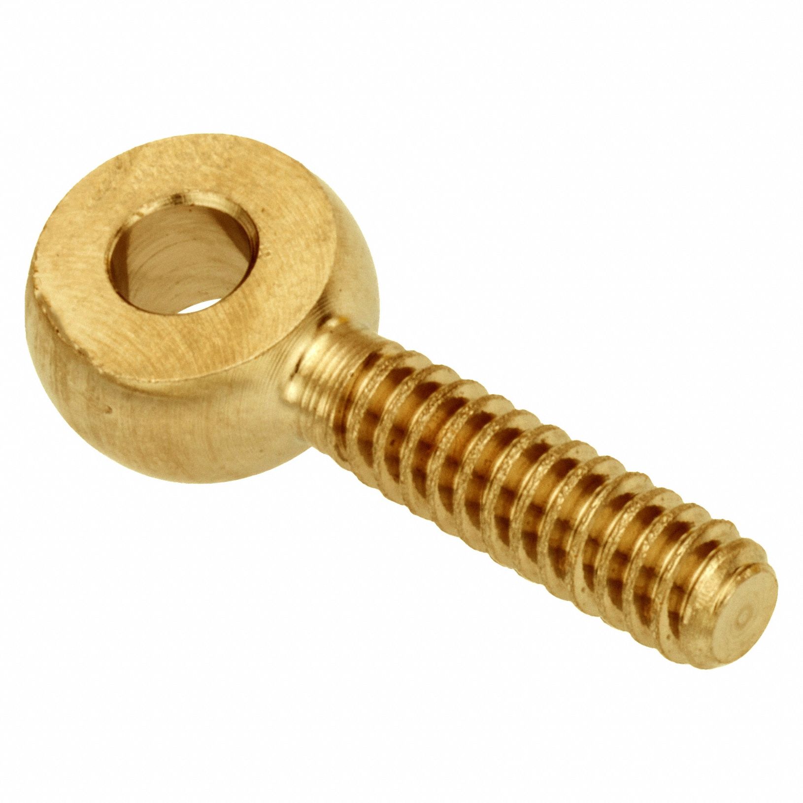 Fixed Rod End: Brass, Plain, 40 mm Hole Center-to-End Lg, Right Hand, M6-1.00 Thread Size