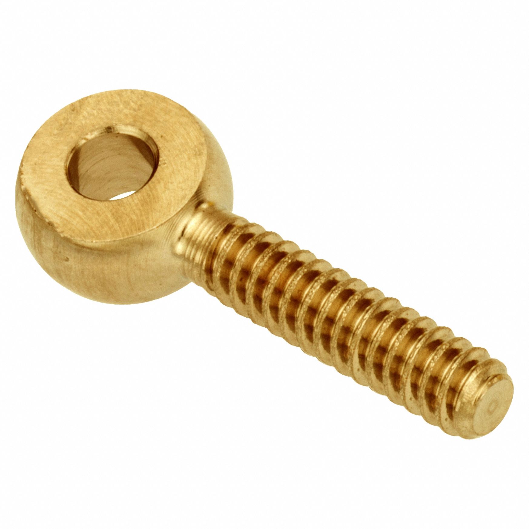 Fixed Rod End: Brass, Plain, 45 mm Hole Center-to-End Lg, Right Hand, M6-1.00 Thread Size