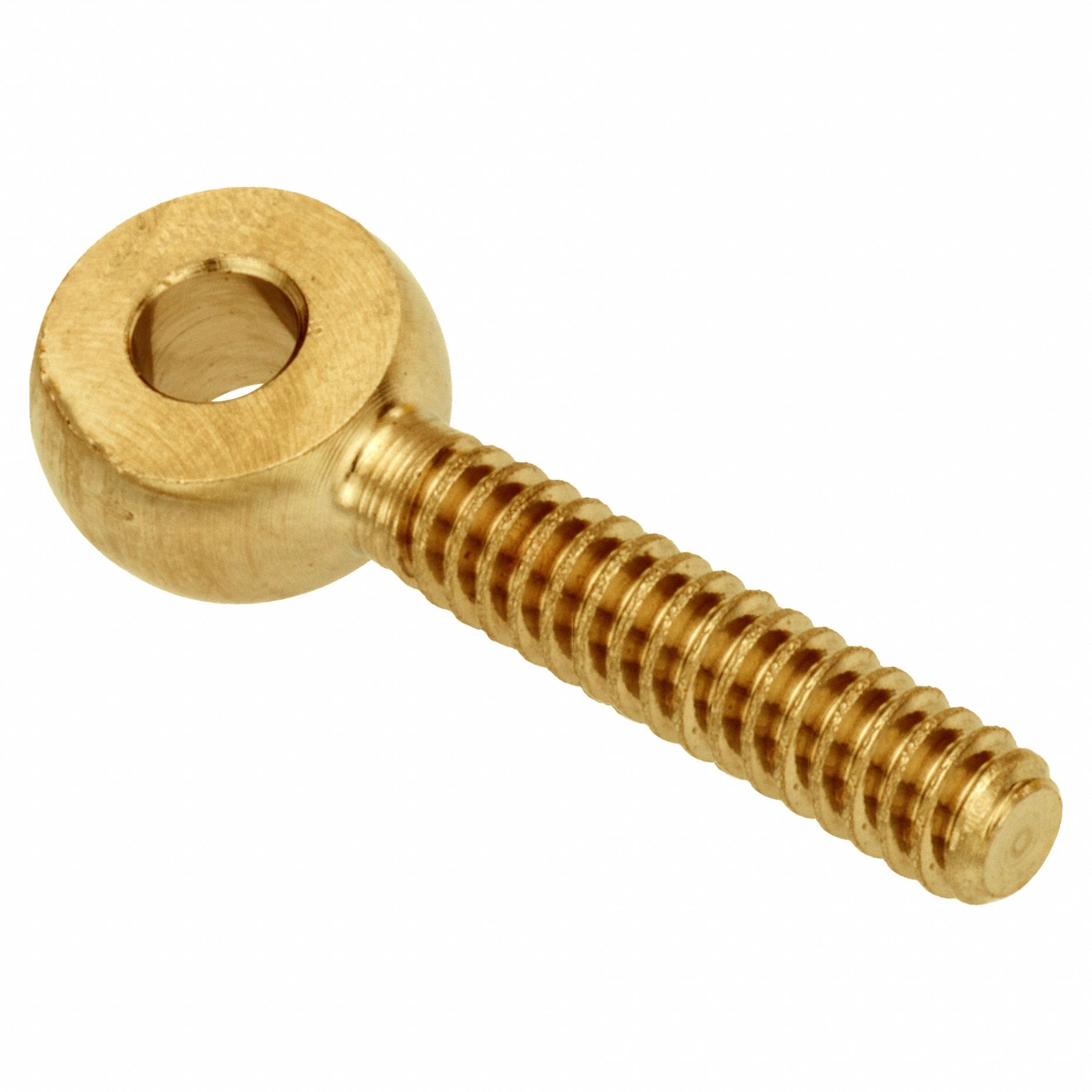 Fixed Rod End: Brass, Plain, 50 mm Hole Center-to-End Lg, Right Hand, M6-1.00 Thread Size