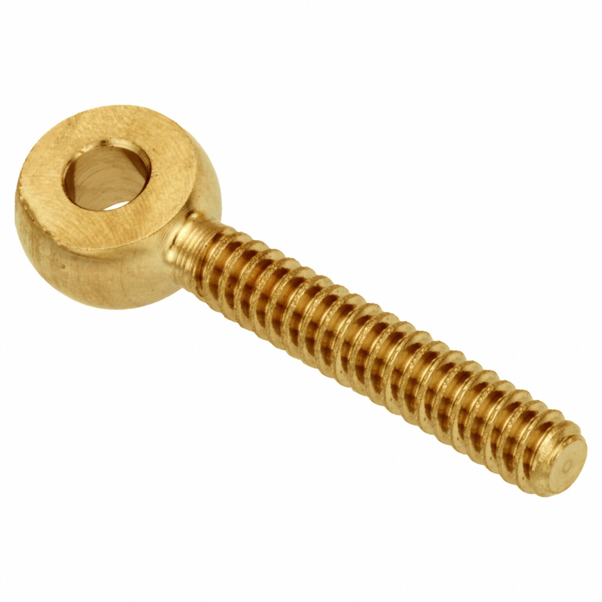 Fixed Rod End: Brass, Plain, 70 mm Hole Center-to-End Lg, Right Hand, M6-1.00 Thread Size
