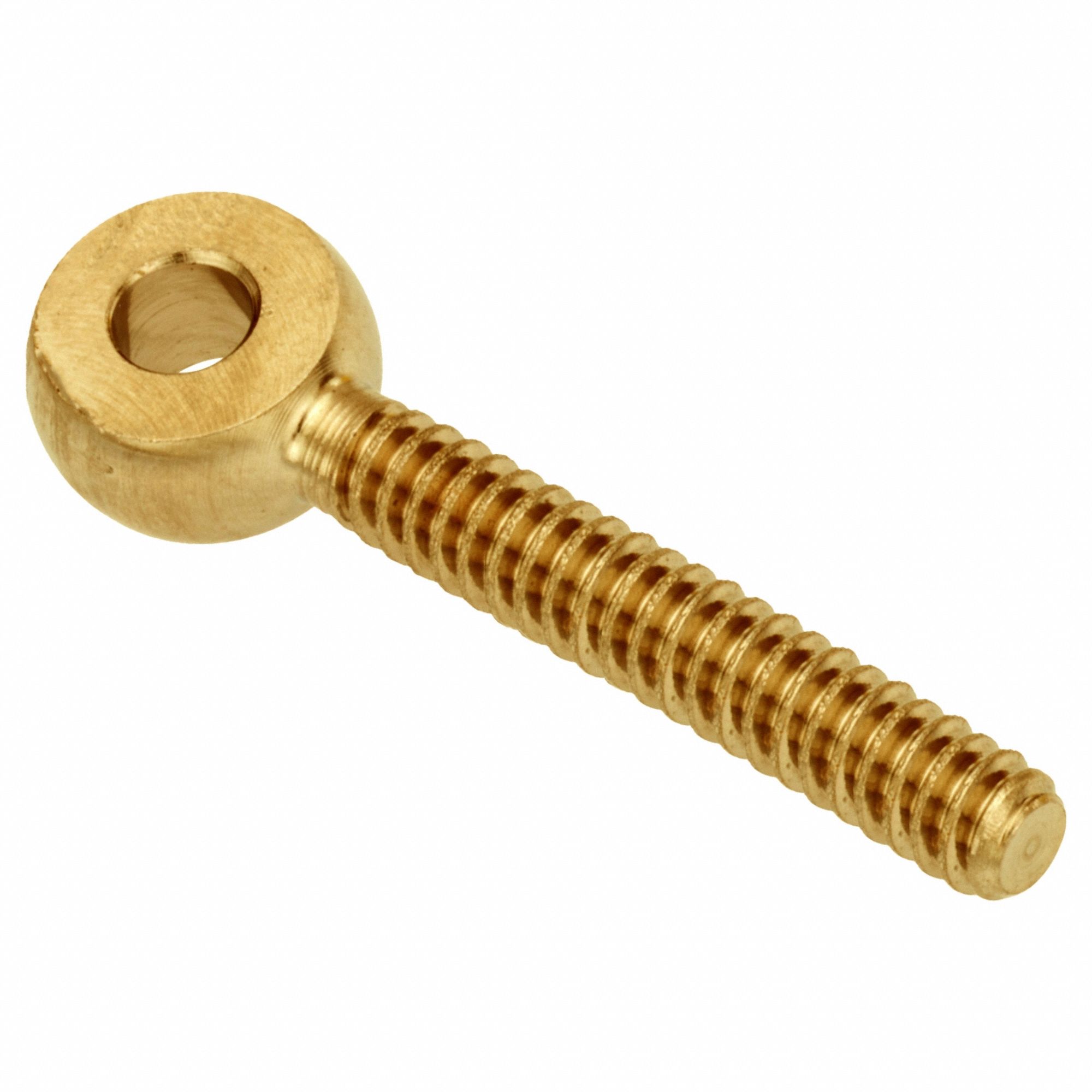 Fixed Rod End: Brass, Plain, 80 mm Hole Center-to-End Lg, Right Hand, M6-1.00 Thread Size