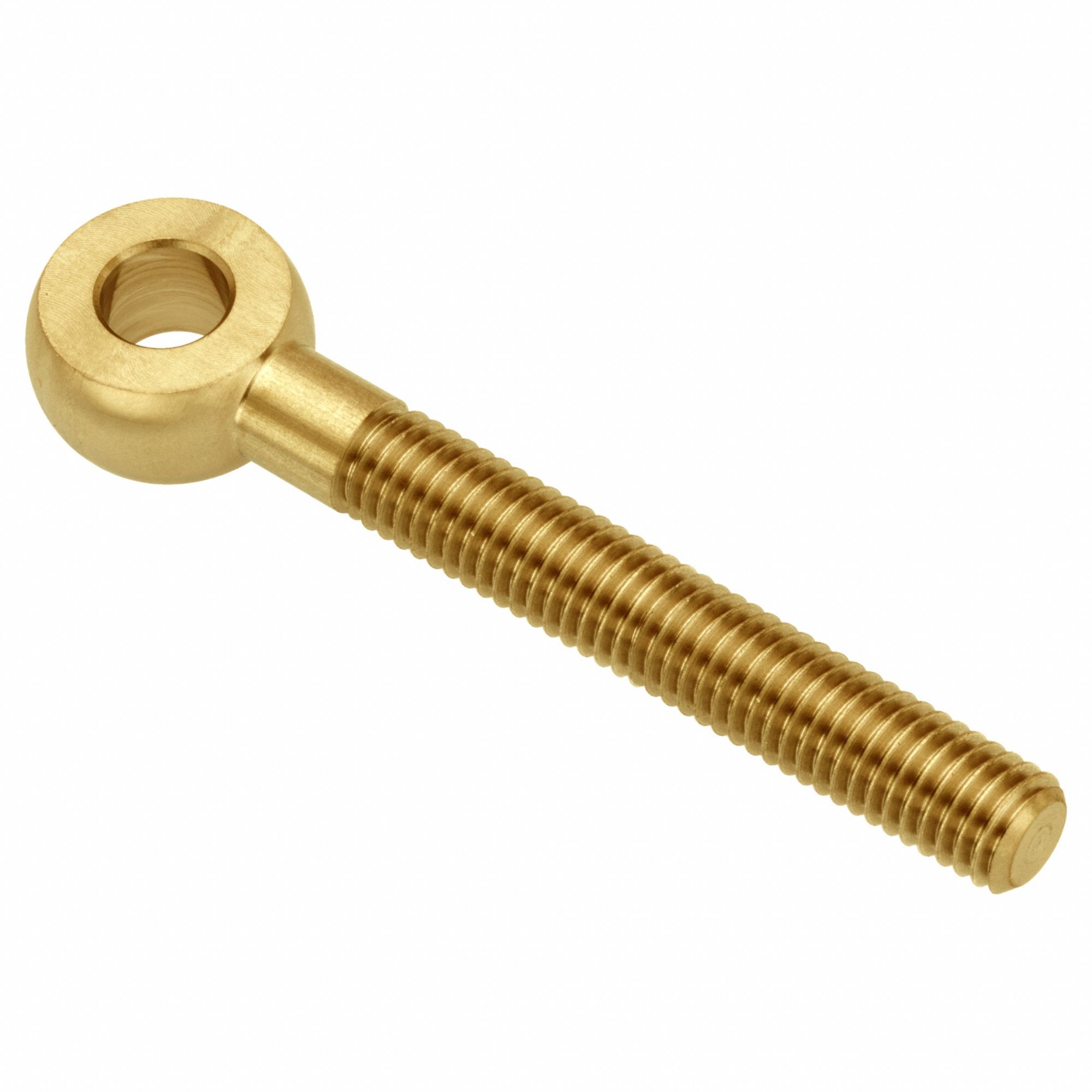 Fixed Rod End: Brass, Plain, 100 mm Hole Center-to-End Lg, Right Hand, M8-1.25 Thread Size