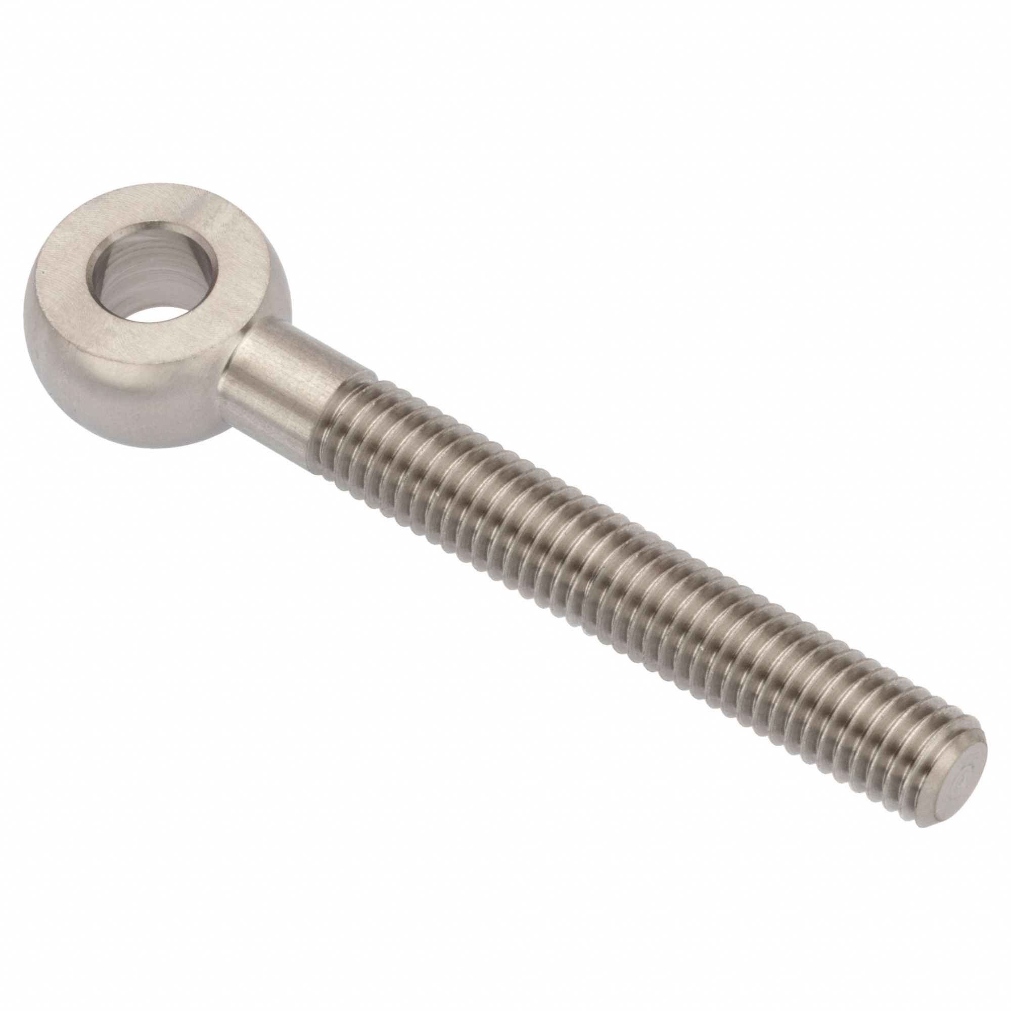 Fixed Rod End: Stainless Steel, Plain, 100 mm Hole Center-to-End Lg, Left Hand, 9 mm Eye Thick