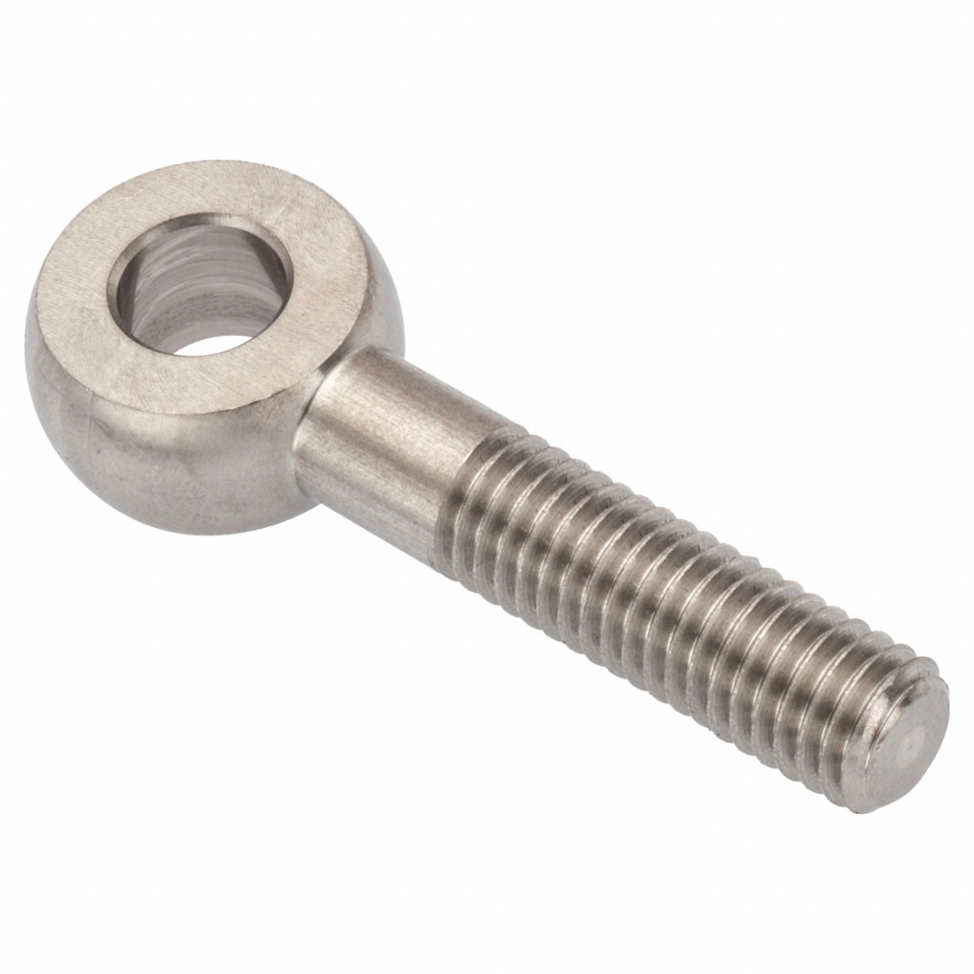 Fixed Rod End: Stainless Steel, Plain, 35 mm Hole Center-to-End Lg, Left Hand, 9 mm Eye Thick