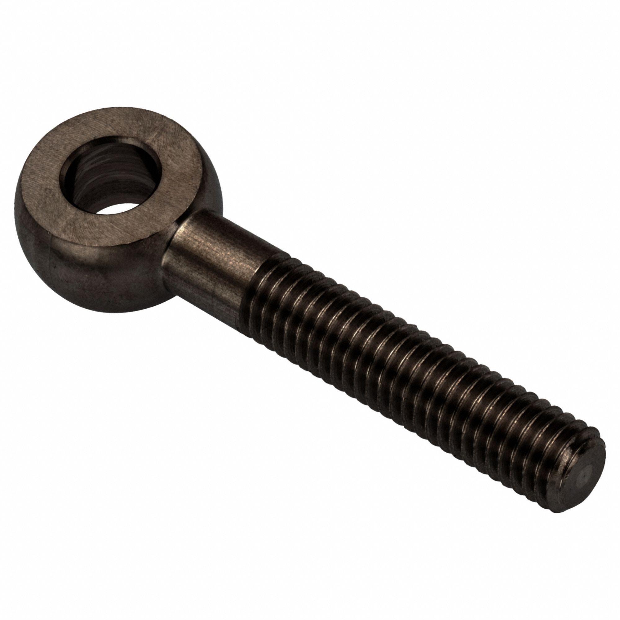 Fixed Rod End: Steel, Black Oxide, 60 mm Hole Center-to-End Lg, Left Hand, M8-1.25 Thread Size