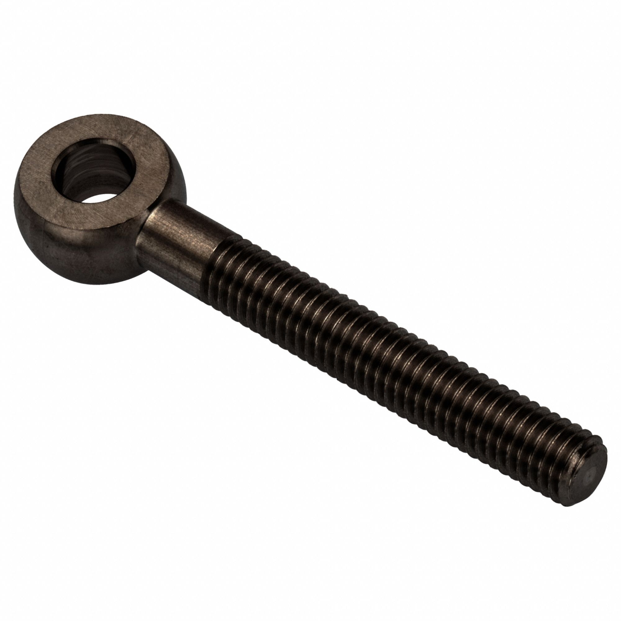Fixed Rod End: Steel, Black Oxide, 90 mm Hole Center-to-End Lg, Left Hand, M8-1.25 Thread Size