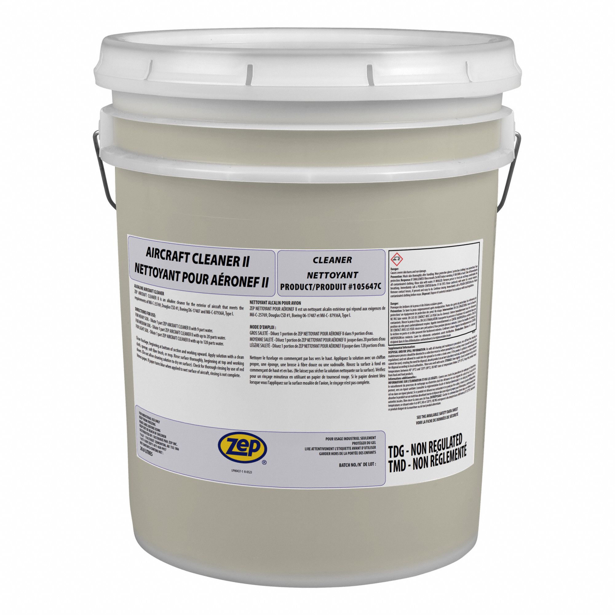 NETTOYANT P/ AVIATION,5 GAL,SEAU,JAUNE