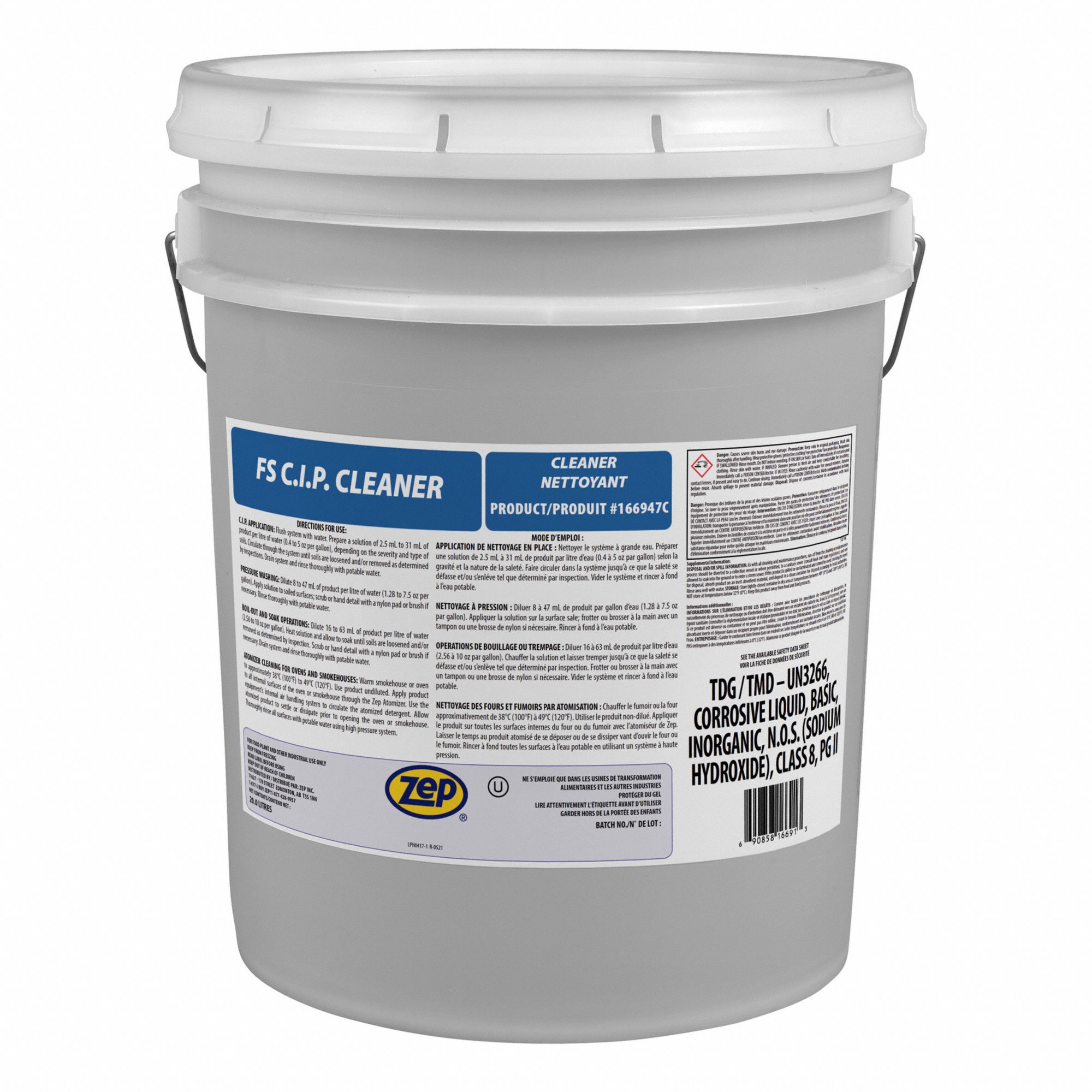 HEAVY DUTY CLEANER,PAIL,5 GAL,CLEAR