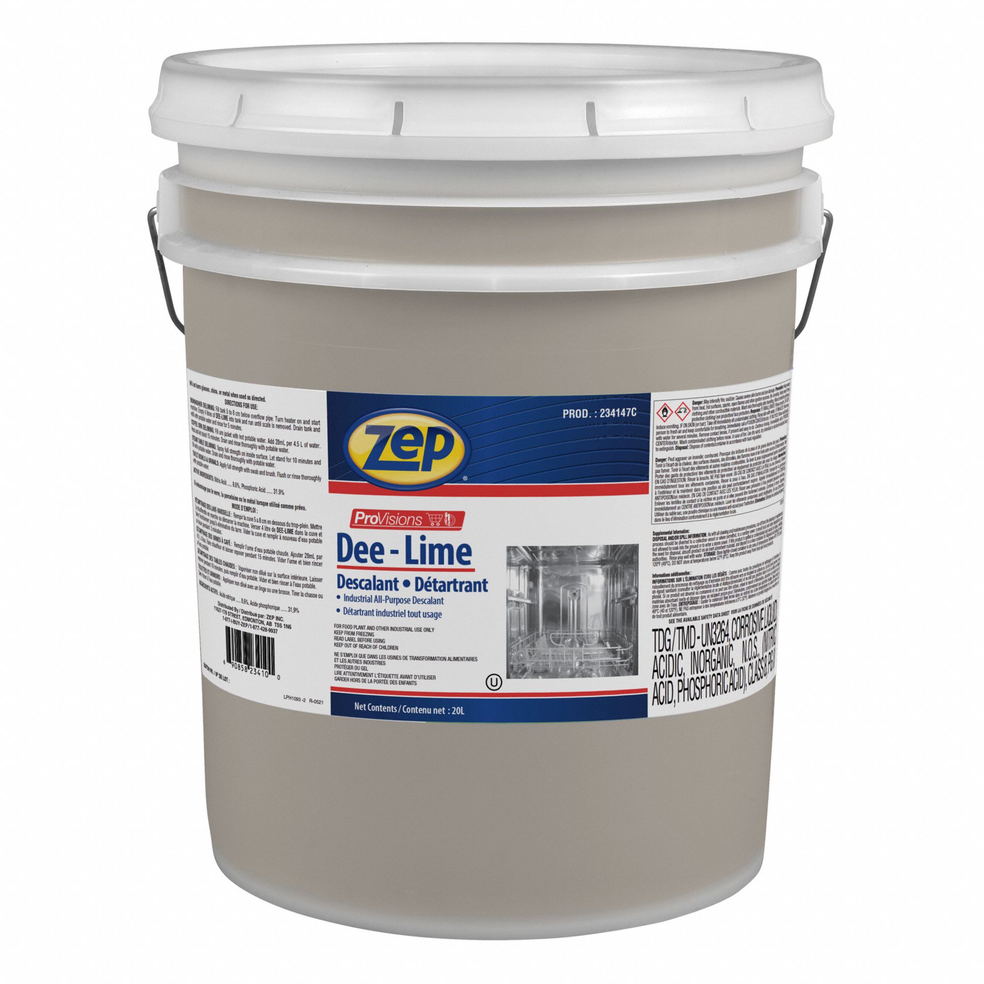 [値下げ中]DECORTE ENVIRONMENTAL DAY CLEAM ZEP ACID CLEANER, DEE-LIME 20 L - 25875 - ZEP234147C | 234147C