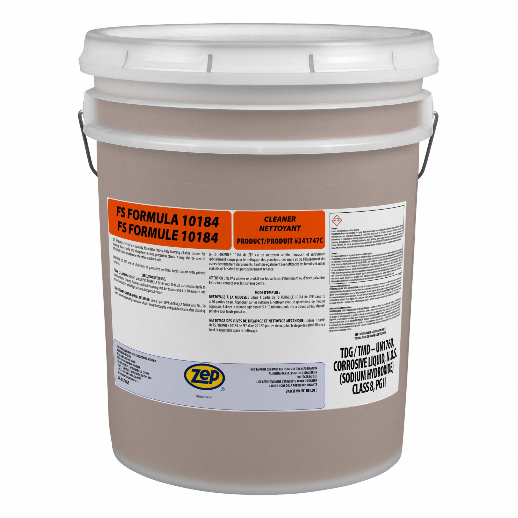 HEAVY DUTY CLEANER,PAIL,5 GAL,ORANGE