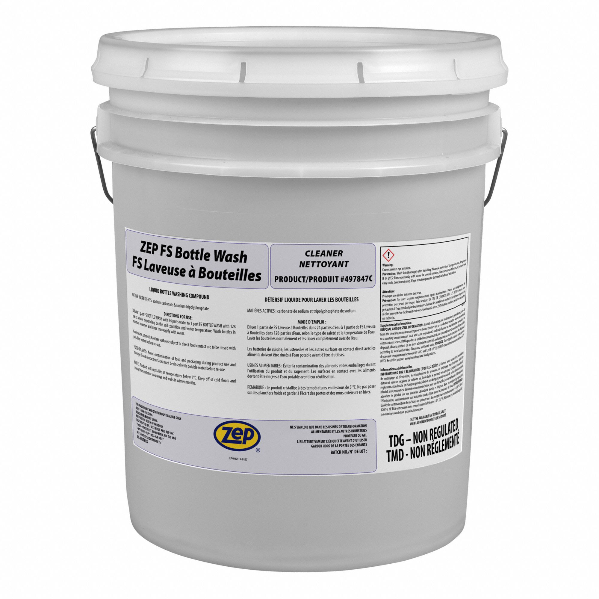 ZEP FS BOTTLE WASH 20L - 25875 - ZEP497847C | 497847C - Grainger