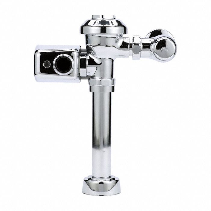 Automatic Flush Valve: ZER, 1.28 gpf Gallons per Flush, Battery, 11 1/2 in Rough-In, Exposed