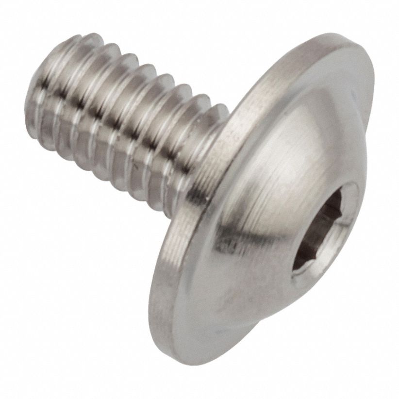 Machine Screw: M3x0.50 Thread Size, 5 mm Lg, Stainless Steel, Plain, Button, Internal Hex