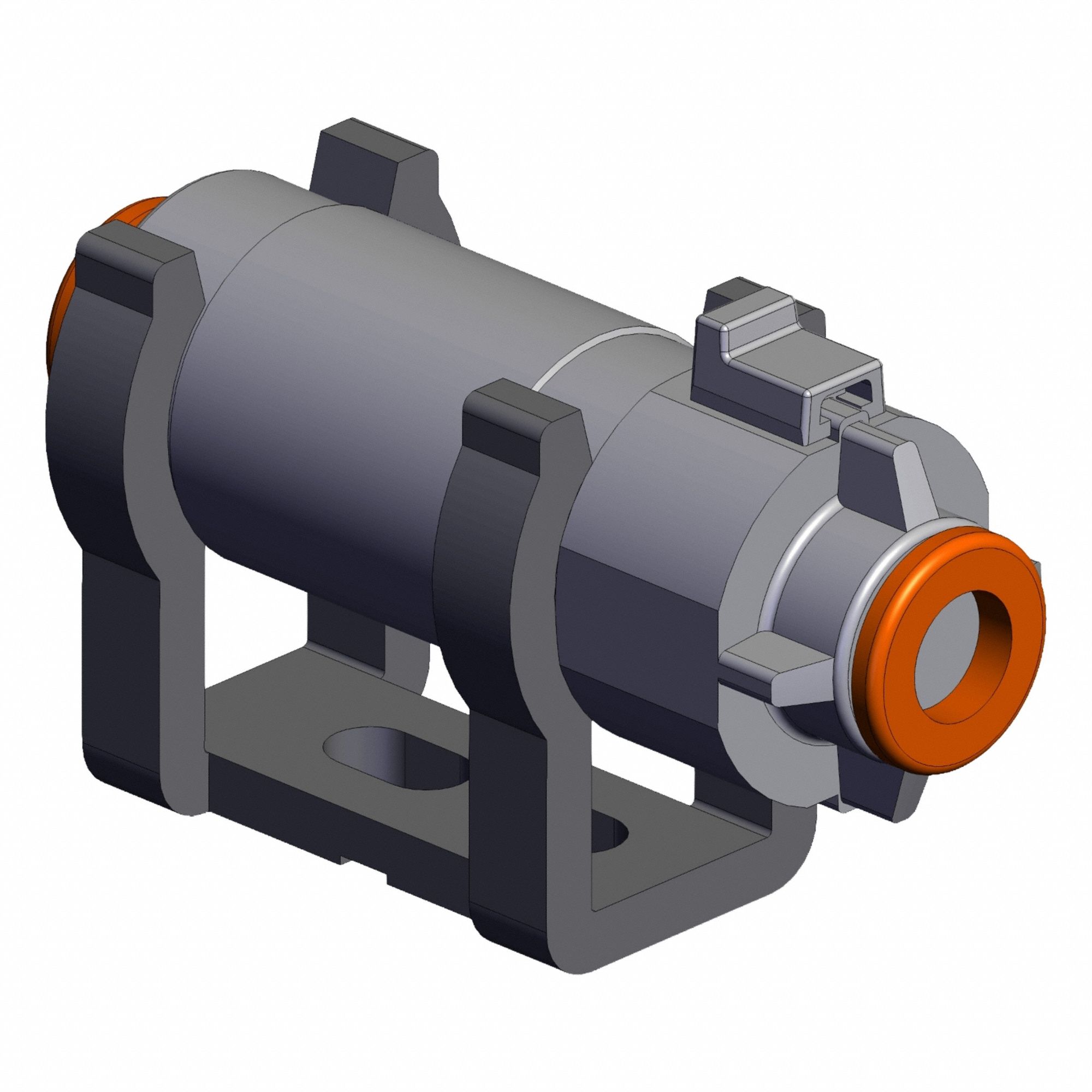 In-Line Air Filter: ZF, 8 mm Inlet, Push-to-Connect, -100 kPa to 1 MPa, Polycarbonate Housing