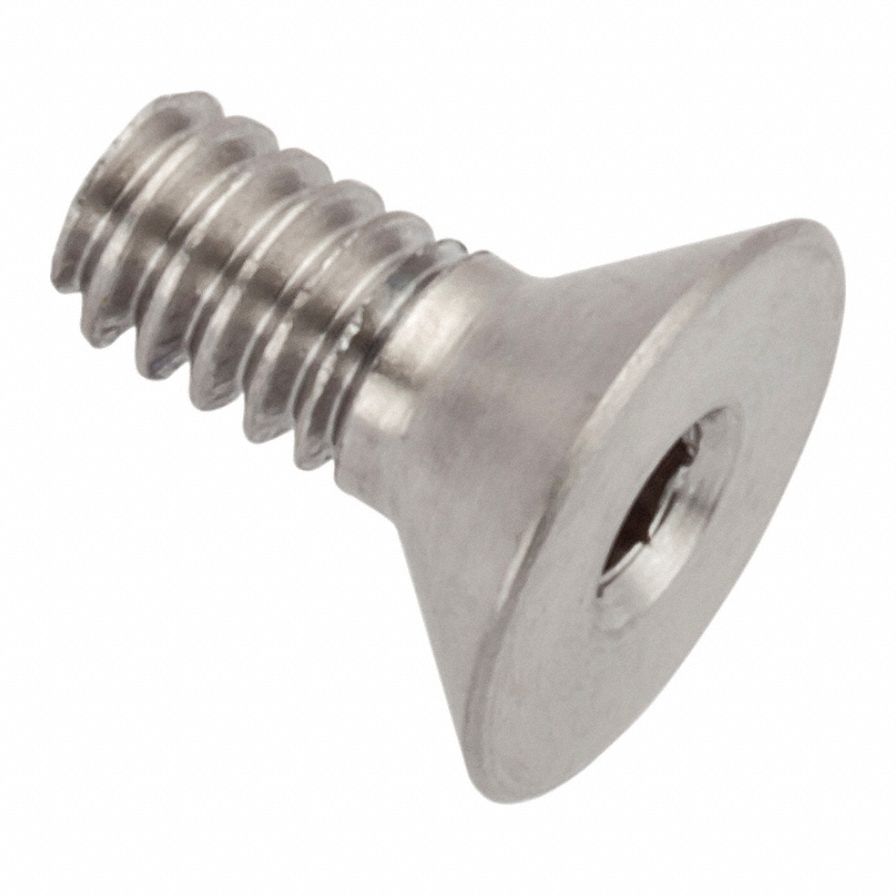 Socket Head Cap Screw: #4-40 Thread Size, 1/4 in Lg, Flat, Plain, Stainless Steel, 18-8