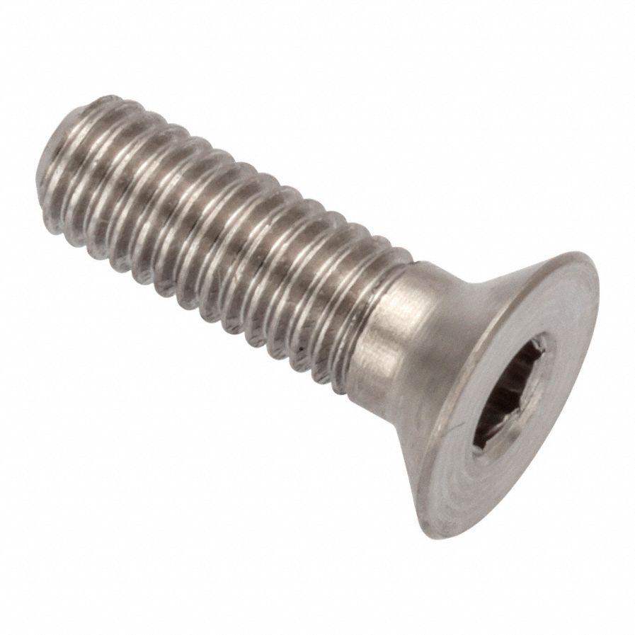 Socket Head Cap Screw: M3x0.50 Thread Size, 10 mm Lg, Flat, Plain, Stainless Steel, 18-8, 2 mm Drive