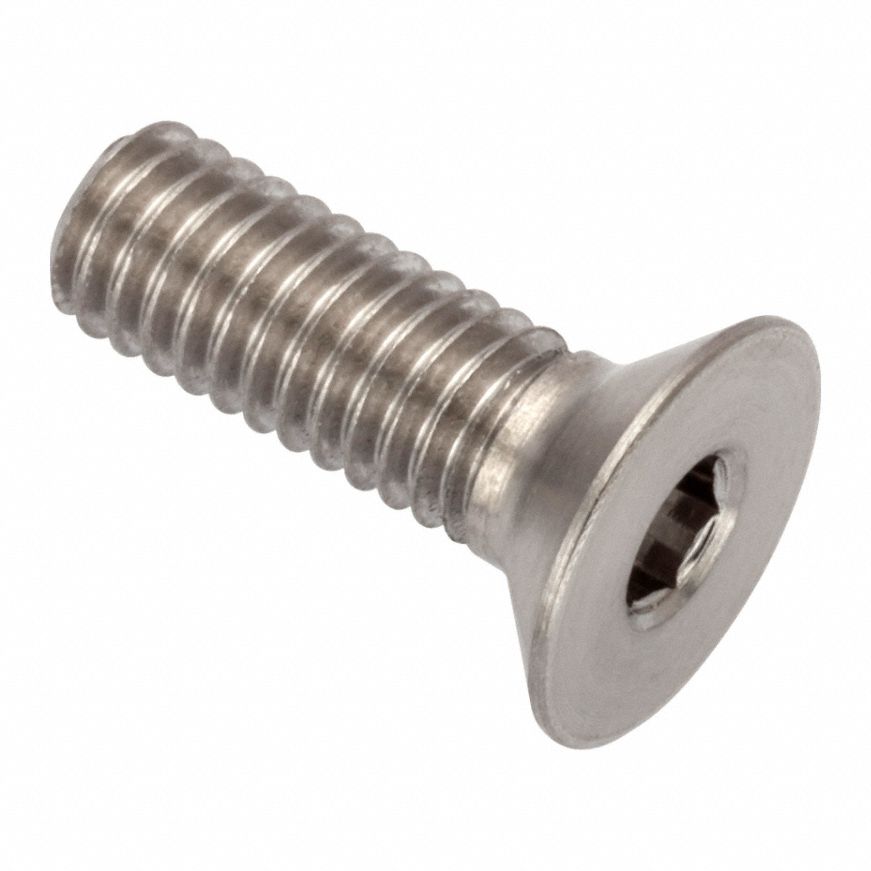 Socket Head Cap Screw: M4x0.70 Thread Size, 12 mm Lg, Flat, Plain, Stainless Steel, 18-8