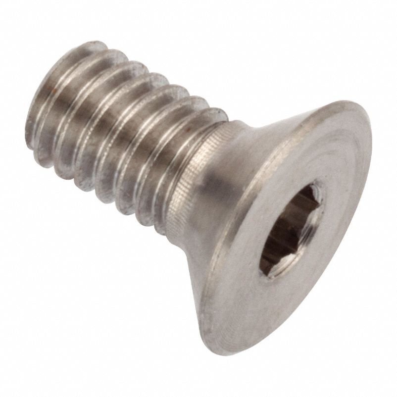 Socket Head Cap Screw: M4x0.70 Thread Size, 8 mm Lg, Flat, Plain, Stainless Steel, 18-8